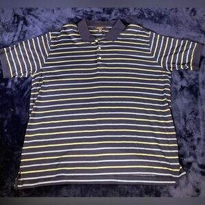 Croft & Barrow Men’s Golf Polo, Size XL, Blue with Light Blue and Green Accents